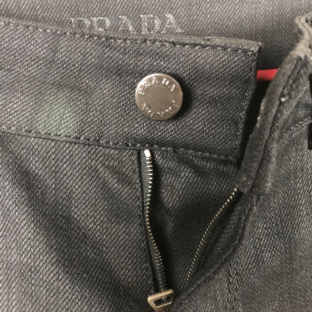 Prada Skinny Straight Black Indigo Denim Italy 26 - Picture 5 of 8